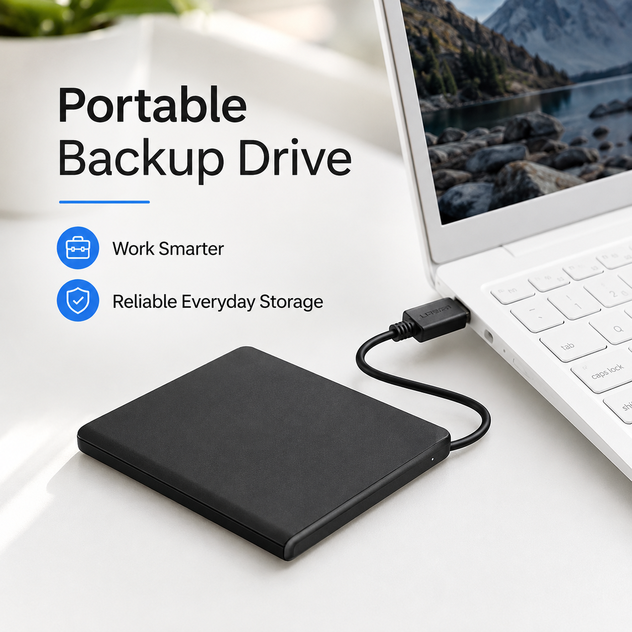 Slim Portable External Hard Drive for Laptop