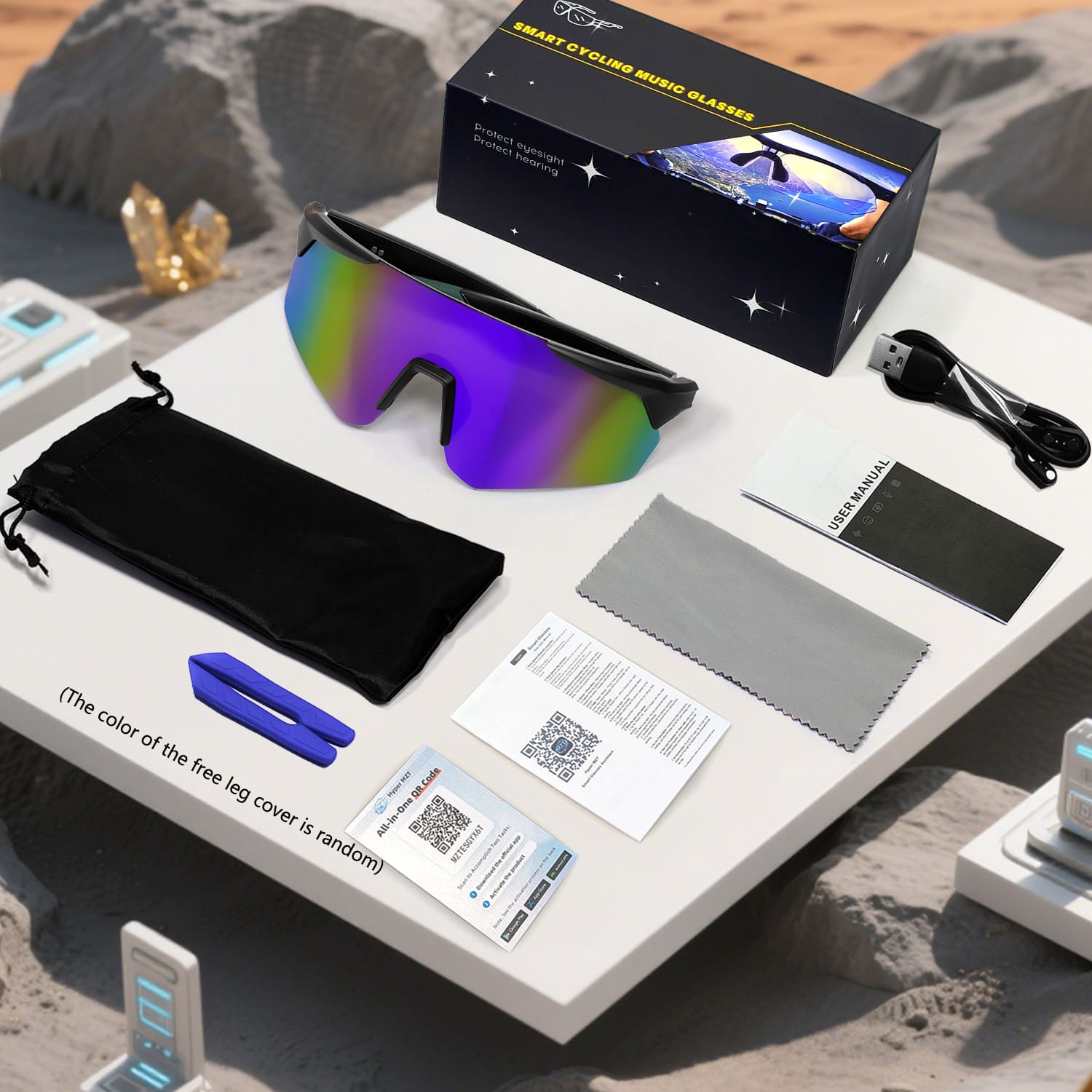 Futuristic Shield Smart Glasses
