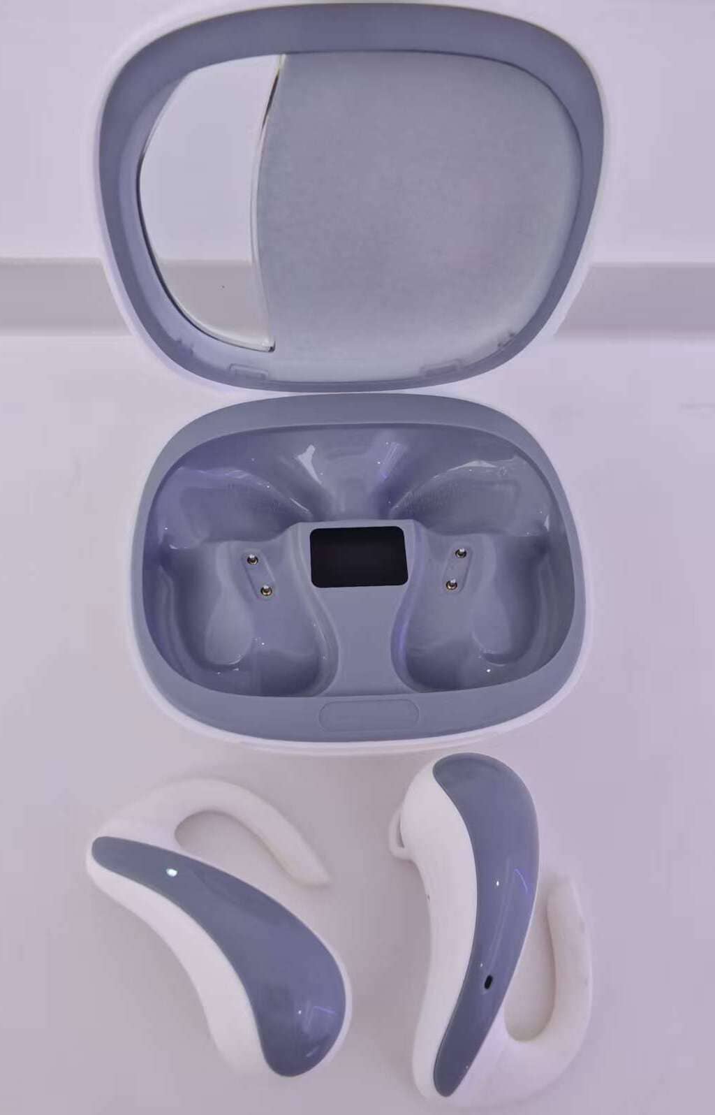 Compact White Wireless Earbuds