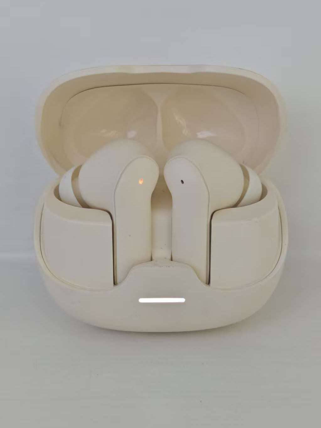 Cream Compact Wireless Earbuds