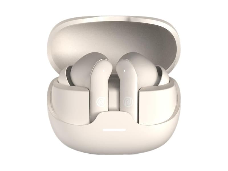 Cream Compact Wireless Earbuds