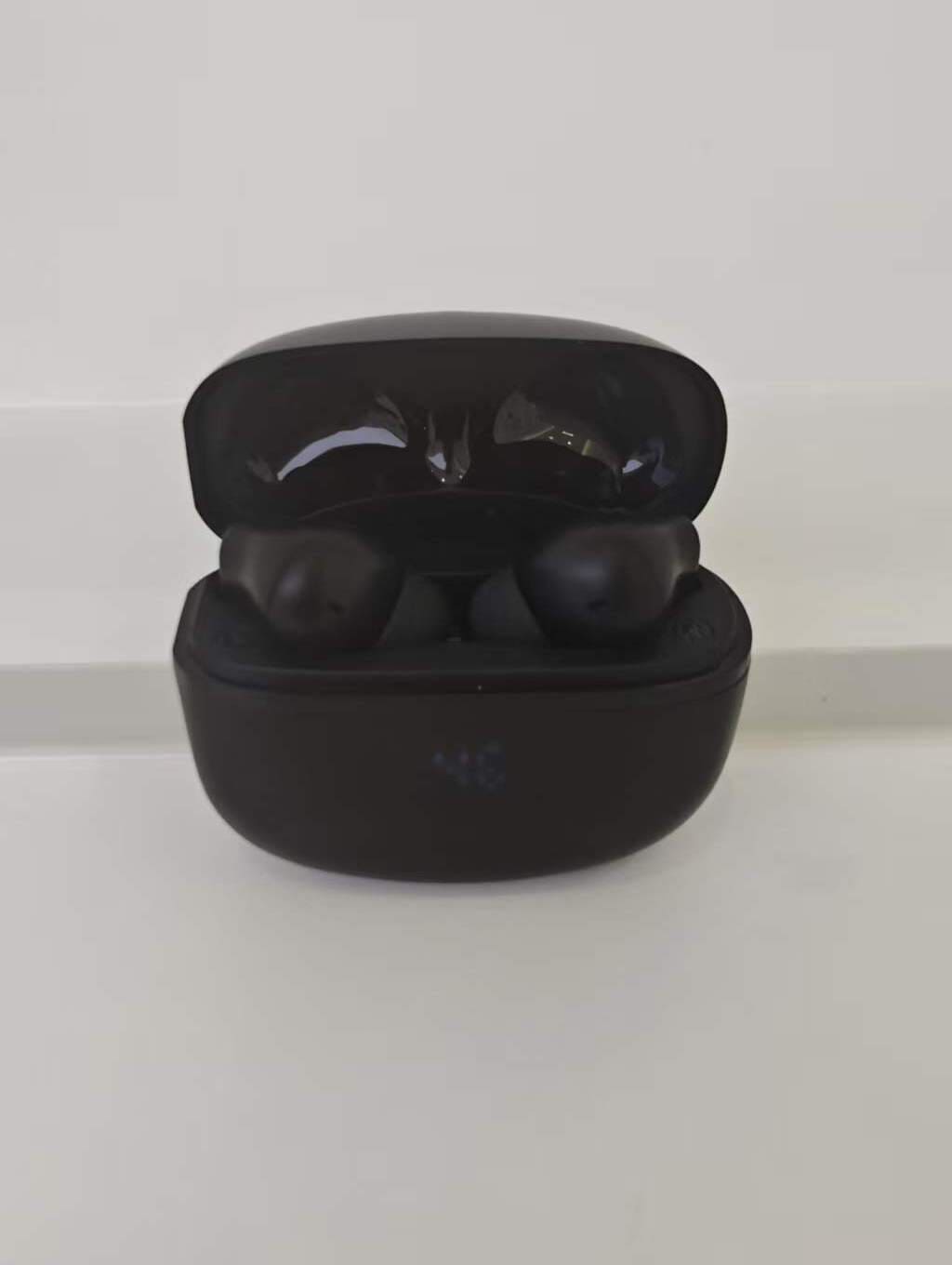 Red Wireless Earbuds with LED Display