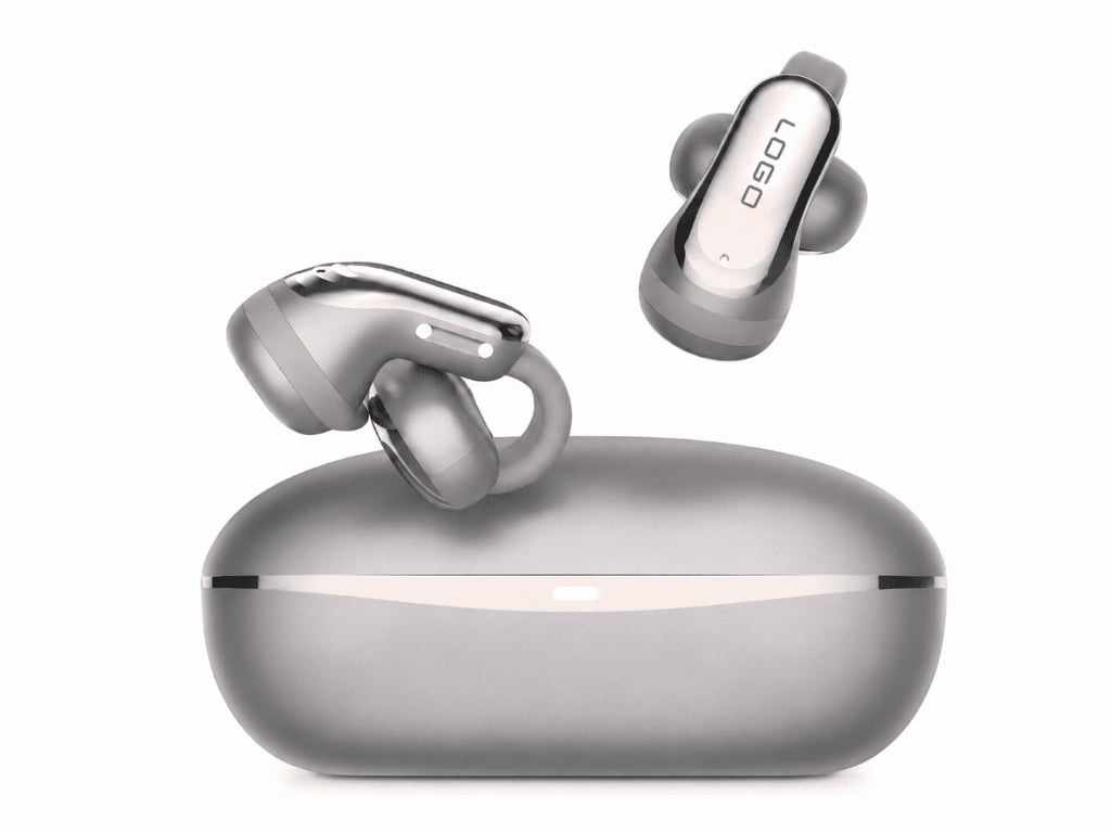 Silver Compact Wireless Earbuds